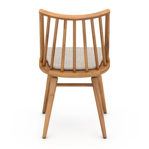 Belfast Outdoor Dining Chair in Faye Sand & Natural Teak (18.5' x 21' x 32.5')