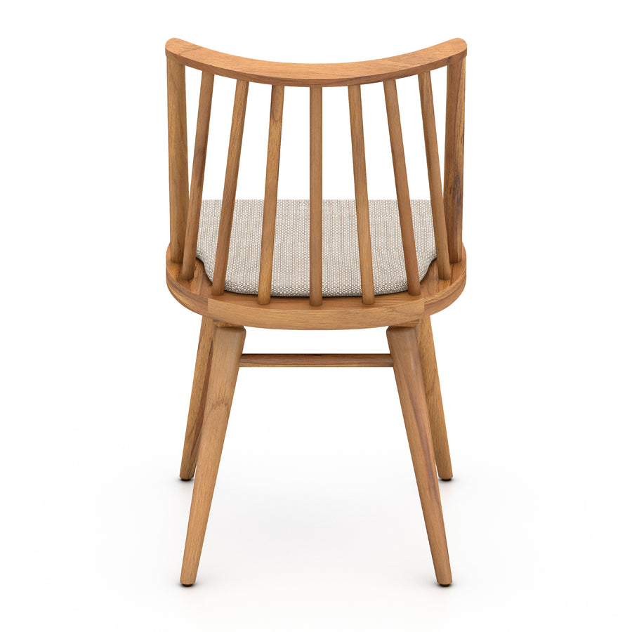 Belfast Outdoor Dining Chair in Faye Sand & Natural Teak (18.5' x 21' x 32.5')