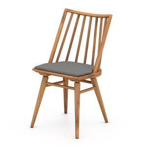 Belfast Outdoor Dining Chair in Charcoal & Natural Teak (18.5' x 21' x 32.5')