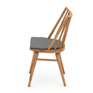 Belfast Outdoor Dining Chair in Charcoal & Natural Teak (18.5' x 21' x 32.5')