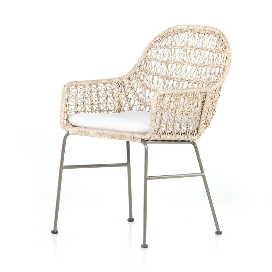 Grass Roots Outdoor Dining Chair in Stinson White & Grey Bronze (22' x 26' x 35.25')