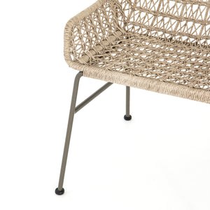 Grass Roots Outdoor Dining Chair in Vintage White & Grey Bronze (21' x 26' x 35.25')