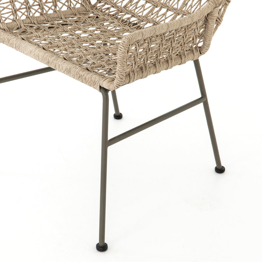 Grass Roots Outdoor Dining Chair in Vintage White & Grey Bronze (21' x 26' x 35.25')