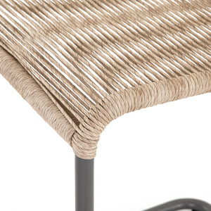 Grass Roots Outdoor Counter Stool in Gunmetal & Vintage White (19' x 23.5' x 40')