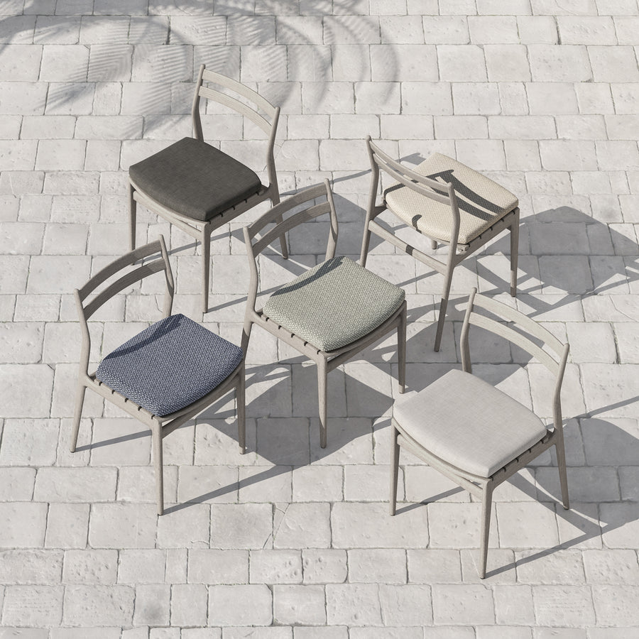 Solano Outdoor Dining Chair in Faye Ash & Weathered Grey (19.75' x 22.3' x 32.75')