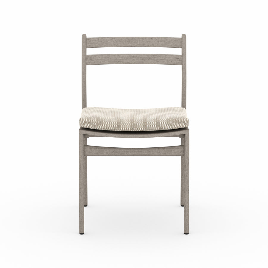 Solano Outdoor Dining Chair in Faye Sand & Weathered Grey (19.75' x 22.3' x 32.75')
