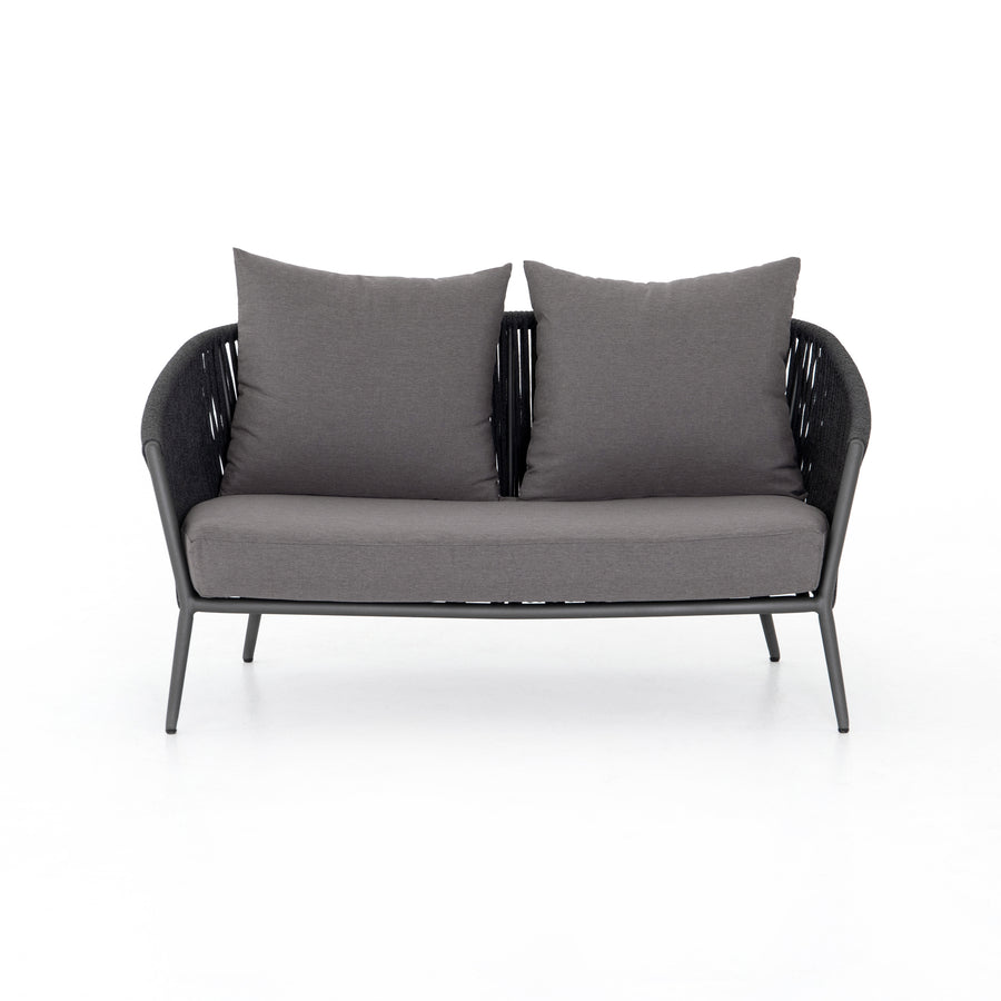 Solano Porto Outdoor Sofa in Charcoal & Bronze (57' x 33.5' x 29.5')