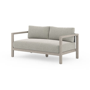 Solano 2-Seat Outdoor Sofa in Faye Ash & Weathered Grey (59.75' x 32.3' x 24.5')
