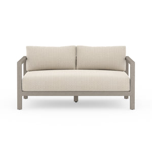 Solano 2-Seat Outdoor Sofa in Faye Sand & Weathered Grey (59.75' x 32.3' x 24.5')
