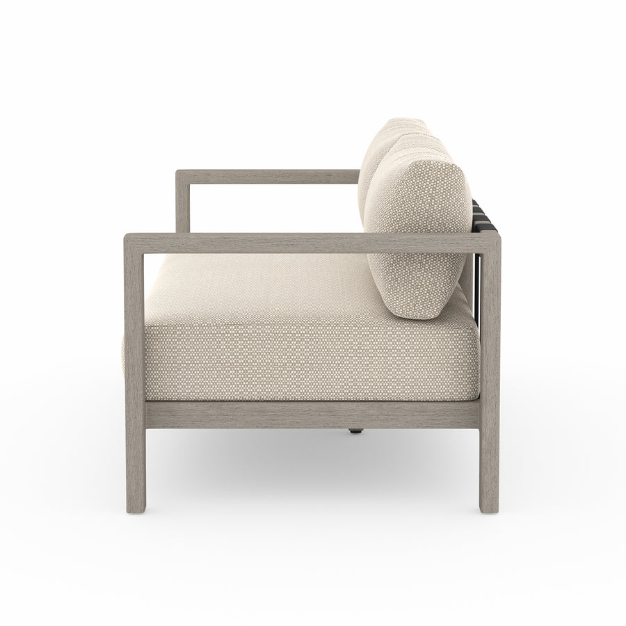 Solano 2-Seat Outdoor Sofa in Faye Sand & Weathered Grey (59.75' x 32.3' x 24.5')