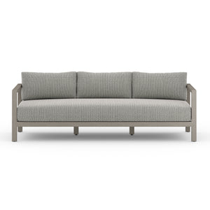 Solano 3-Seat Outdoor Sofa in Faye Ash & Weathered Grey (87.5' x 32.25' x 24.5')