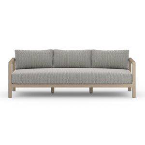 Solano 3-Seat Outdoor Sofa in Faye Ash & Washed Brown (87.5' x 32.25' x 24.5')