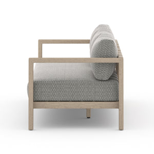 Solano 3-Seat Outdoor Sofa in Faye Ash & Washed Brown (87.5' x 32.25' x 24.5')