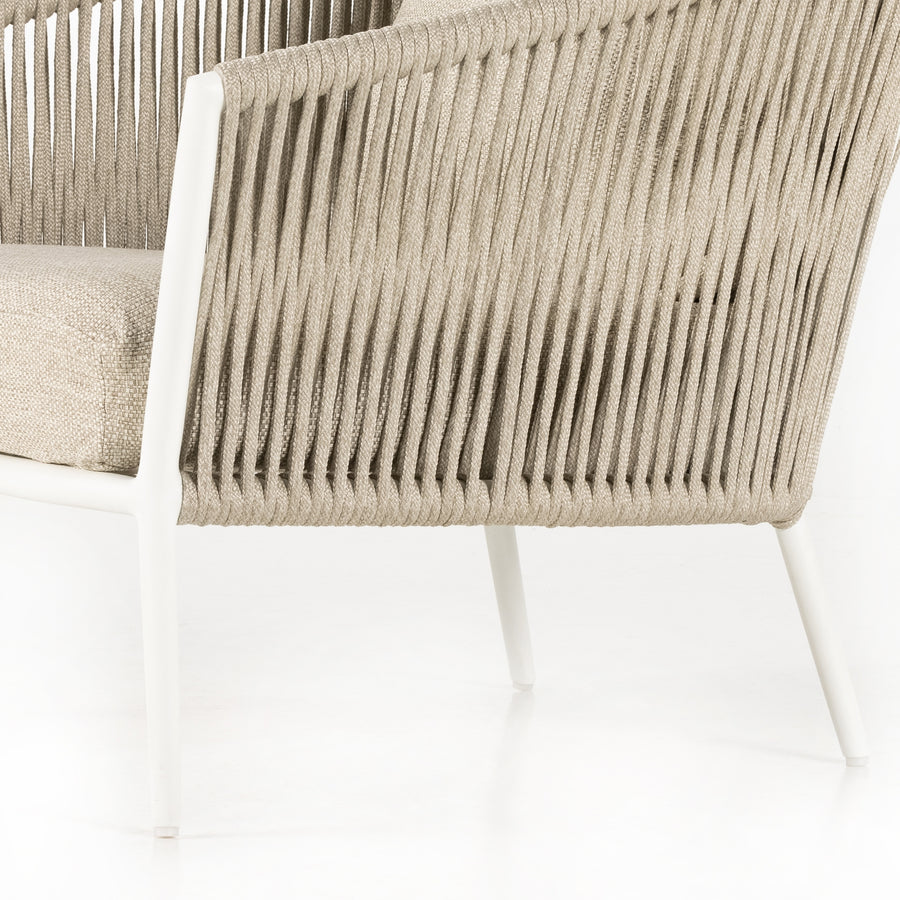 Solano Outdoor Chair in Ivory Rope & Faye Sand (33' x 33.5' x 34.25')