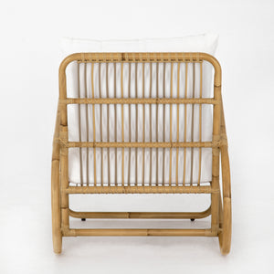 Grass Roots Outdoor Chair in Stinson White & Natural Weave (27.5' x 36.5' x 32')