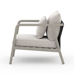 Solano Numa Outdoor Chair in Stone Grey & Weathered Grey (28.75' x 37' x 27.5')