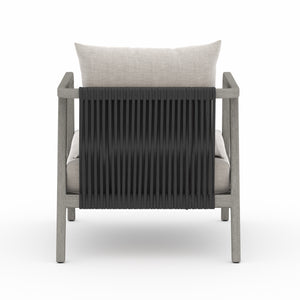 Solano Numa Outdoor Chair in Stone Grey & Weathered Grey (28.75' x 37' x 27.5')