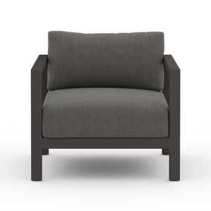 Solano Outdoor Chair in Charcoal & Bronze (32.3' x 32.3' x 24.5')