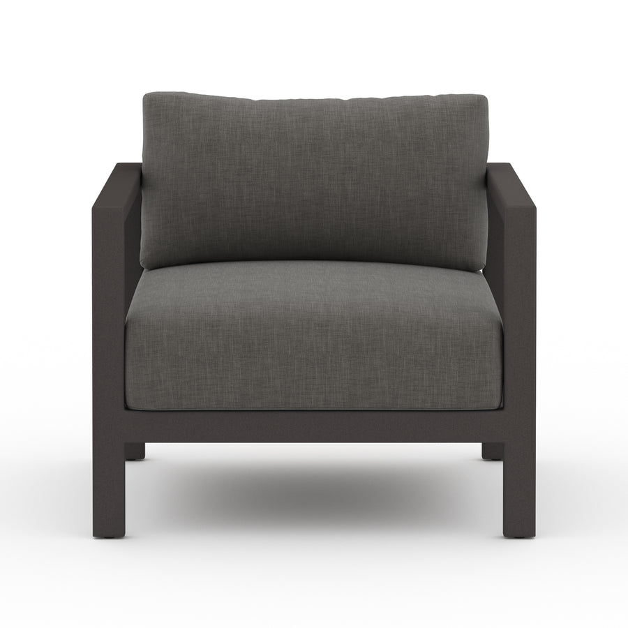 Solano Outdoor Chair in Charcoal & Bronze (32.3' x 32.3' x 24.5')