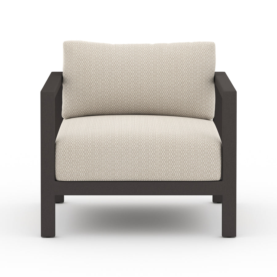 Solano Outdoor Chair in Faye Sand & Bronze (32.3' x 32.3' x 24.5')