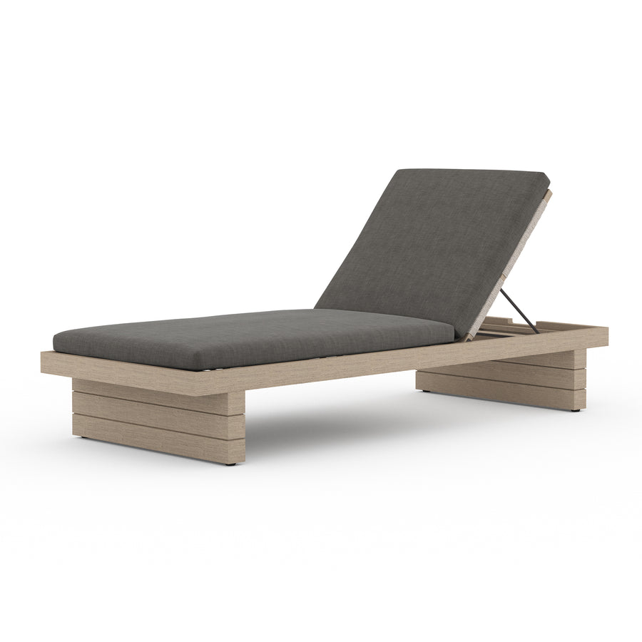 Solano Outdoor Chaise in Charcoal & Bronze (31.5' x 78.75' x 14.25')