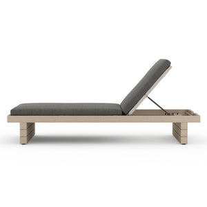 Solano Outdoor Chaise in Charcoal & Bronze (31.5' x 78.75' x 14.25')