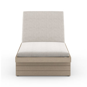 Solano Outdoor Chaise in Stone Grey & Bronze (31.5' x 78.75' x 14.25')