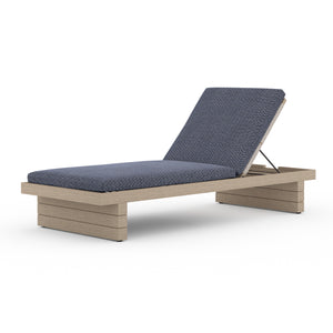 Solano Outdoor Chaise in Faye Navy & Bronze (31.5' x 78.75' x 14.25')