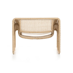 Solano Outdoor Chair in Natural Ivory & Natural Hyacinth (35.5' x 27.5' x 27.75')