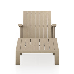 Solano Outdoor Chair in Washed Brown with Ottoman (31.75' x 64.25' x 32.5')