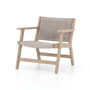 Solano Outdoor Chair in Thick Grey Rope & Washed Brown (27.75' x 29' x 27.75')