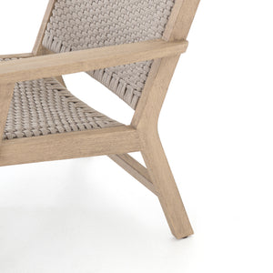Solano Outdoor Chair in Thick Grey Rope & Washed Brown (27.75' x 29' x 27.75')