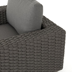 Solano Outdoor Chair in Charcoal & Charcoal Rope (34' x 37' x 32')
