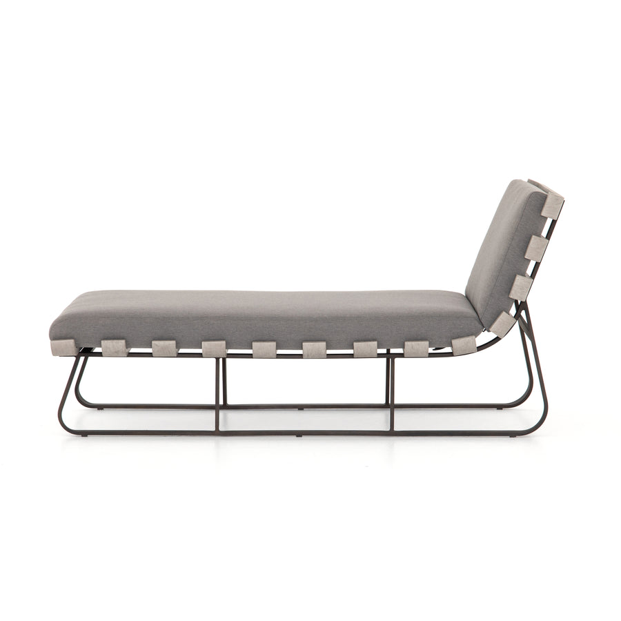 Solano Outdoor Chaise in Bronze & Charcoal (67' x 28.5' x 32.75')
