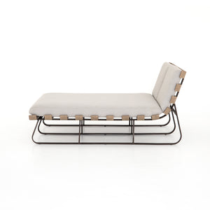 Solano Outdoor Double Chaise in Bronze & Stone Grey (55' x 67' x 32.75')