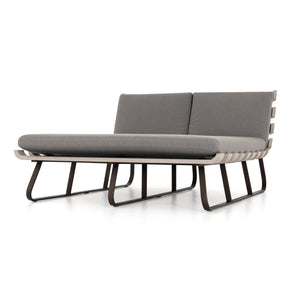 Solano Outdoor Double Chaise in Bronze & Charcoal (55' x 67' x 32.75')