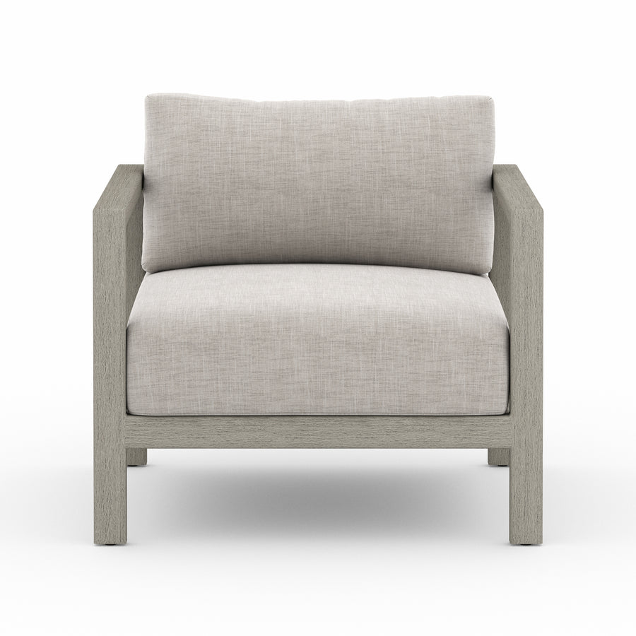 Solano Outdoor Chair in Stone Grey & Weathered Grey (32.25' x 32.3' x 24.5')