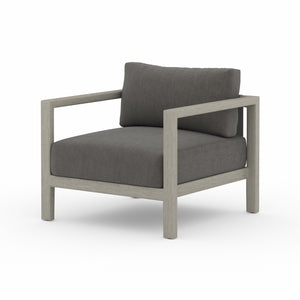 Solano Outdoor Chair in Charcoal & Weathered Grey (32.25' x 32.3' x 24.5')