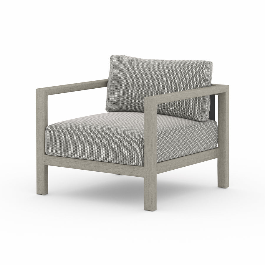 Solano Outdoor Chair in Faye Ash & Weathered Grey (32.25' x 32.3' x 24.5')