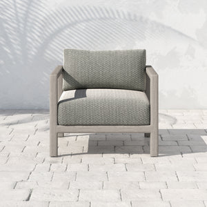 Solano Outdoor Chair in Faye Sand & Weathered Grey (32.25' x 32.3' x 24.5')