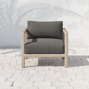 Solano Outdoor Chair in Faye Ash & Washed Brown (32.25' x 32.3' x 24.5')