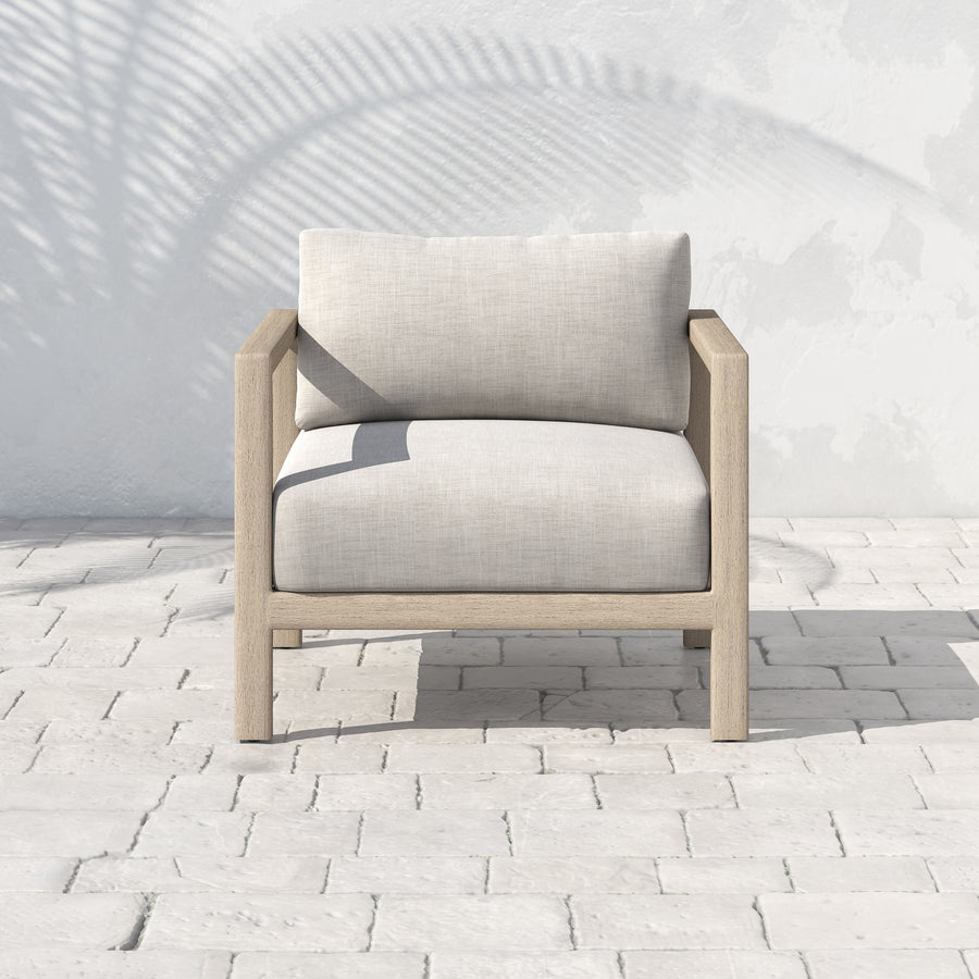 Solano Outdoor Chair in Faye Sand & Washed Brown (32.25' x 32.3' x 24.5')