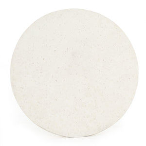 Constantine Outdoor Occasional Table in Textured White (15.75' x 15.75' x 17.25')