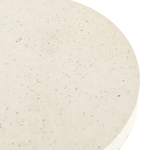 Constantine Outdoor Occasional Table in Textured White (15.75' x 15.75' x 17.25')