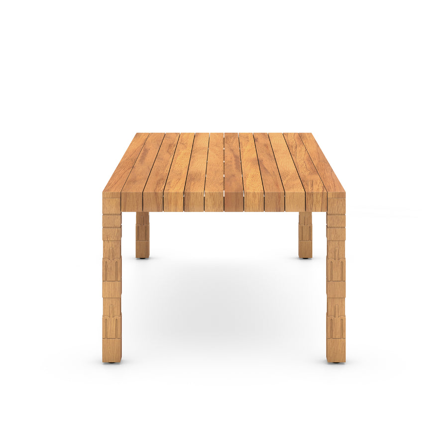 Solano Outdoor Dining Table in Natural Teak (86' x 42' x 30')