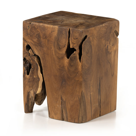Balta Outdoor Square Occasional Table in Teak Root (11.75" x 11.75" x 15.75")