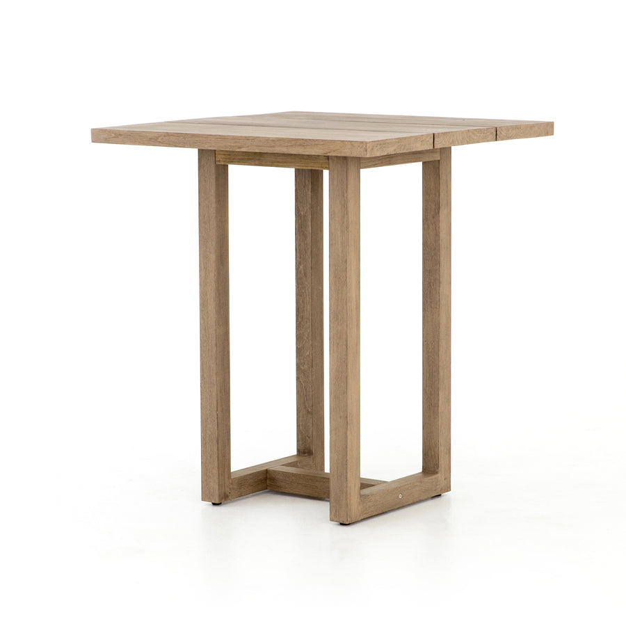 Solano Outdoor Bar Table in Washed Brown (35.75' x 35.75' x 41.25')