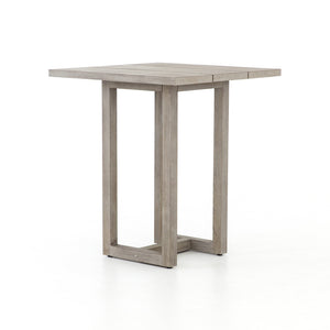 Solano Outdoor Bar Table in Weathered Grey (35.75' x 35.75' x 41.25')
