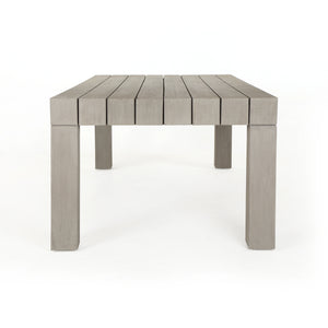Solano Outdoor Dining Table in Weathered Grey (87' x 42.25' x 30')