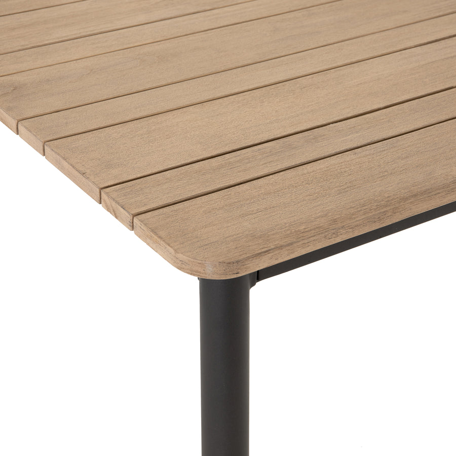 Solano Outdoor Dining Table in Bronze & Washed Brown (94.5' x 39.25' x 30')